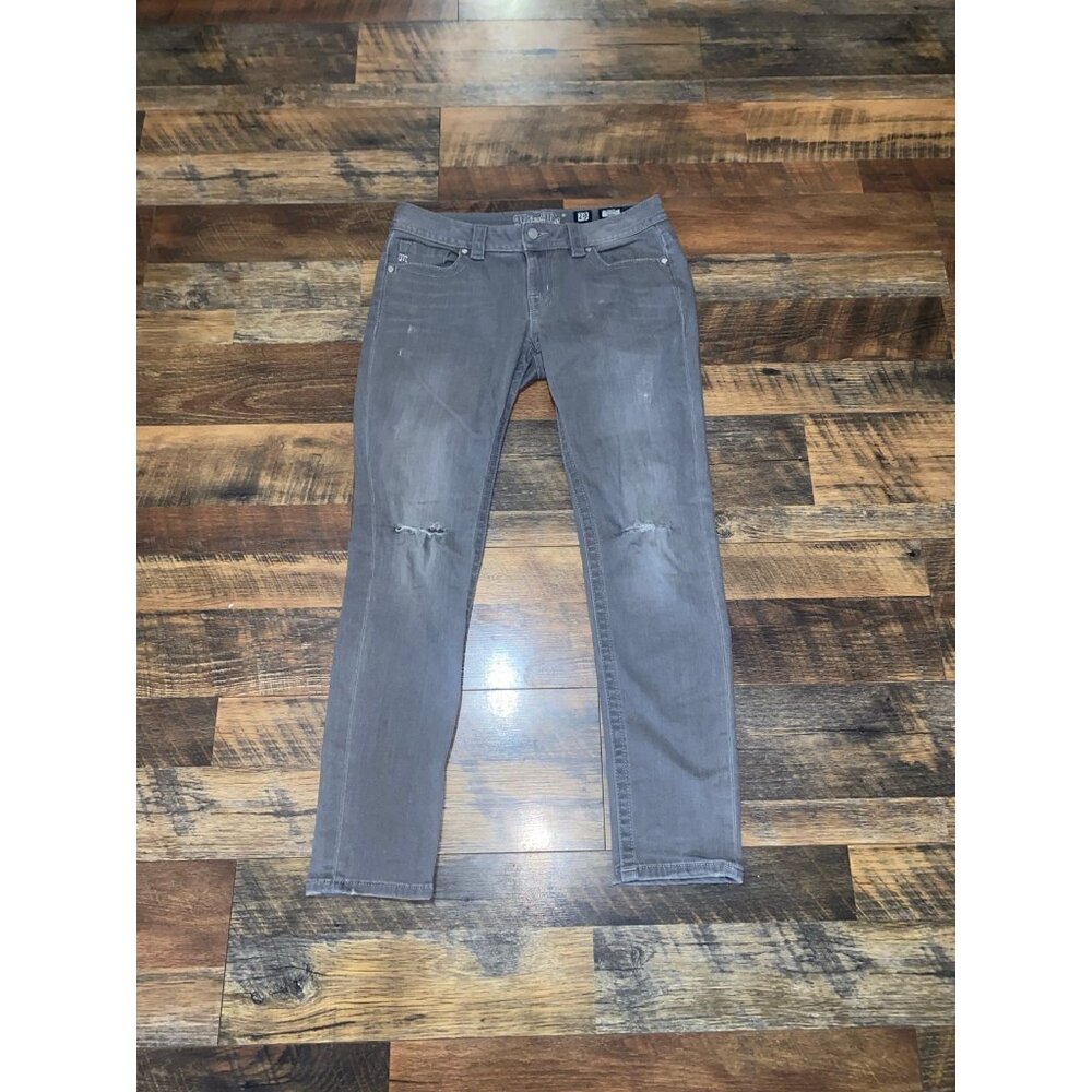 Miss Me Mid Rise Gray‎ Skinny jeans